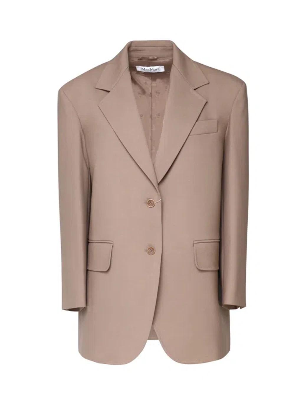 Suez Blazer In Virgin Wool In Nut Product Image