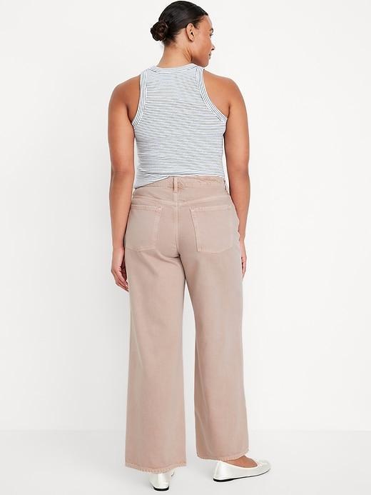 Mid-Rise Baggy Wide-Leg Jeans Product Image