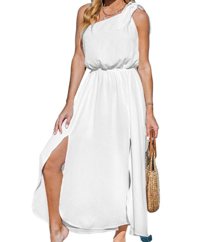 Womens Breezy Bliss One-Shoulder Cover-Up Dress Product Image