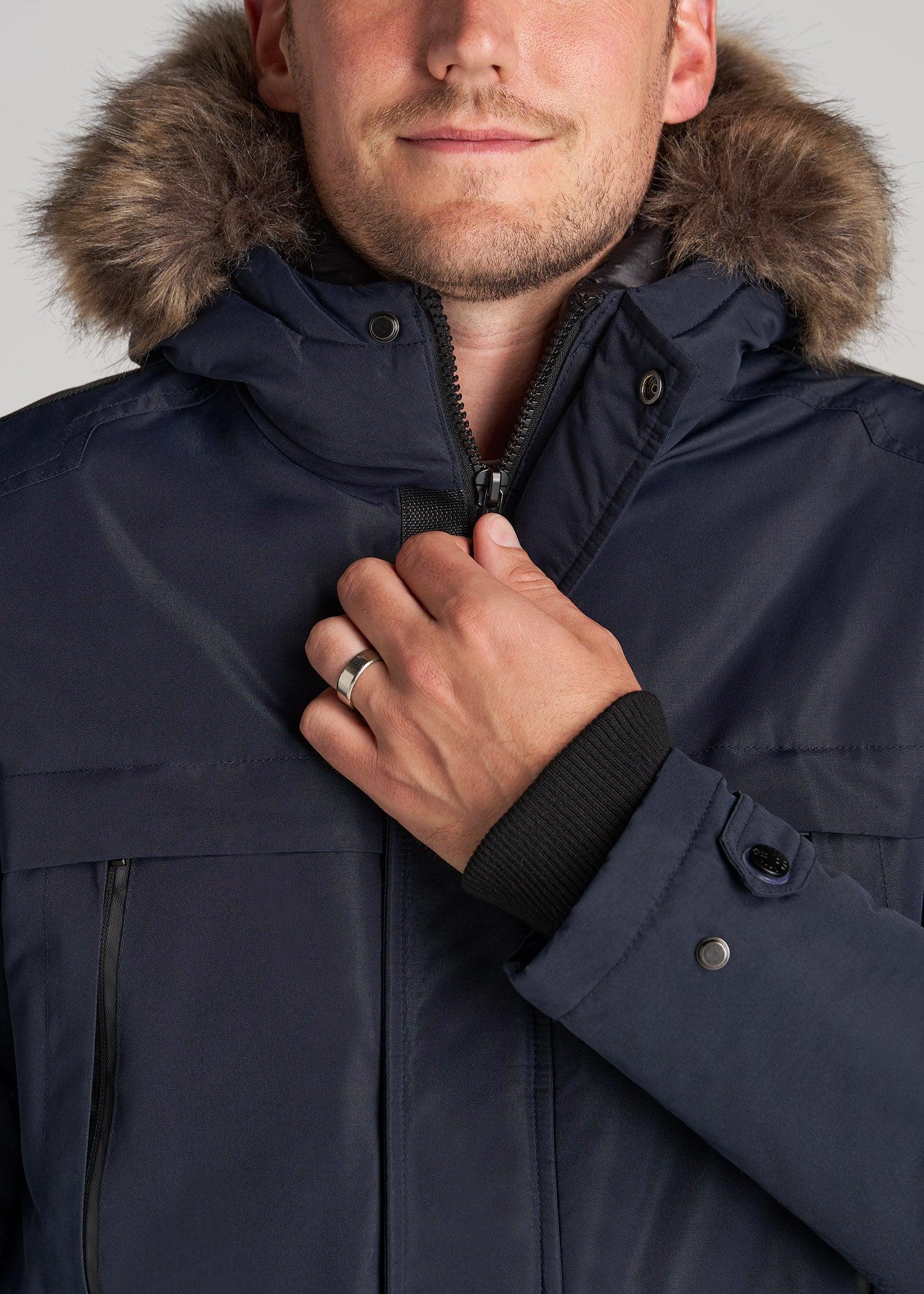 American Tall X Point Zero Tall Men's Parka in Navy Male Product Image