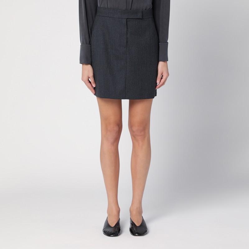 MAX MARA Sondalo Mini Skirt In Grigio Scuro Product Image