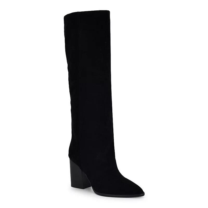 Nine West Chicke Womens Block Heel High Shaft Dress Boots Product Image