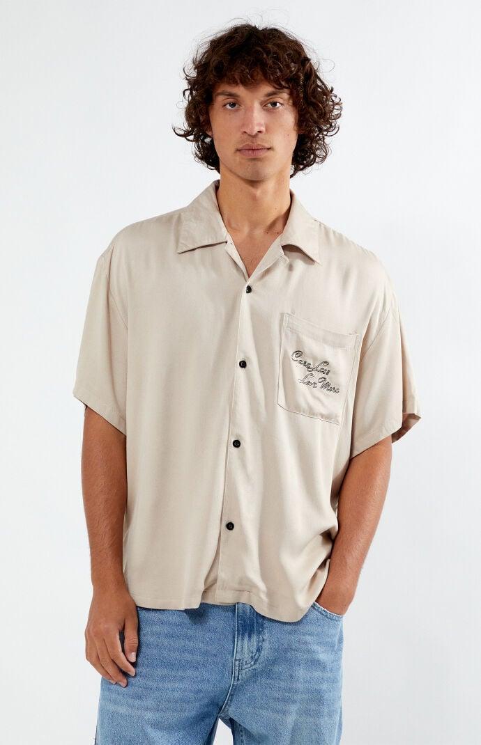 Men's Care Less Embroidered Tencel Camp Shirt Product Image