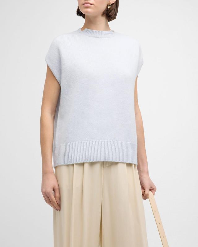 Loulou Studio Sagar Short Sleeve Sweater in Beige Product Image