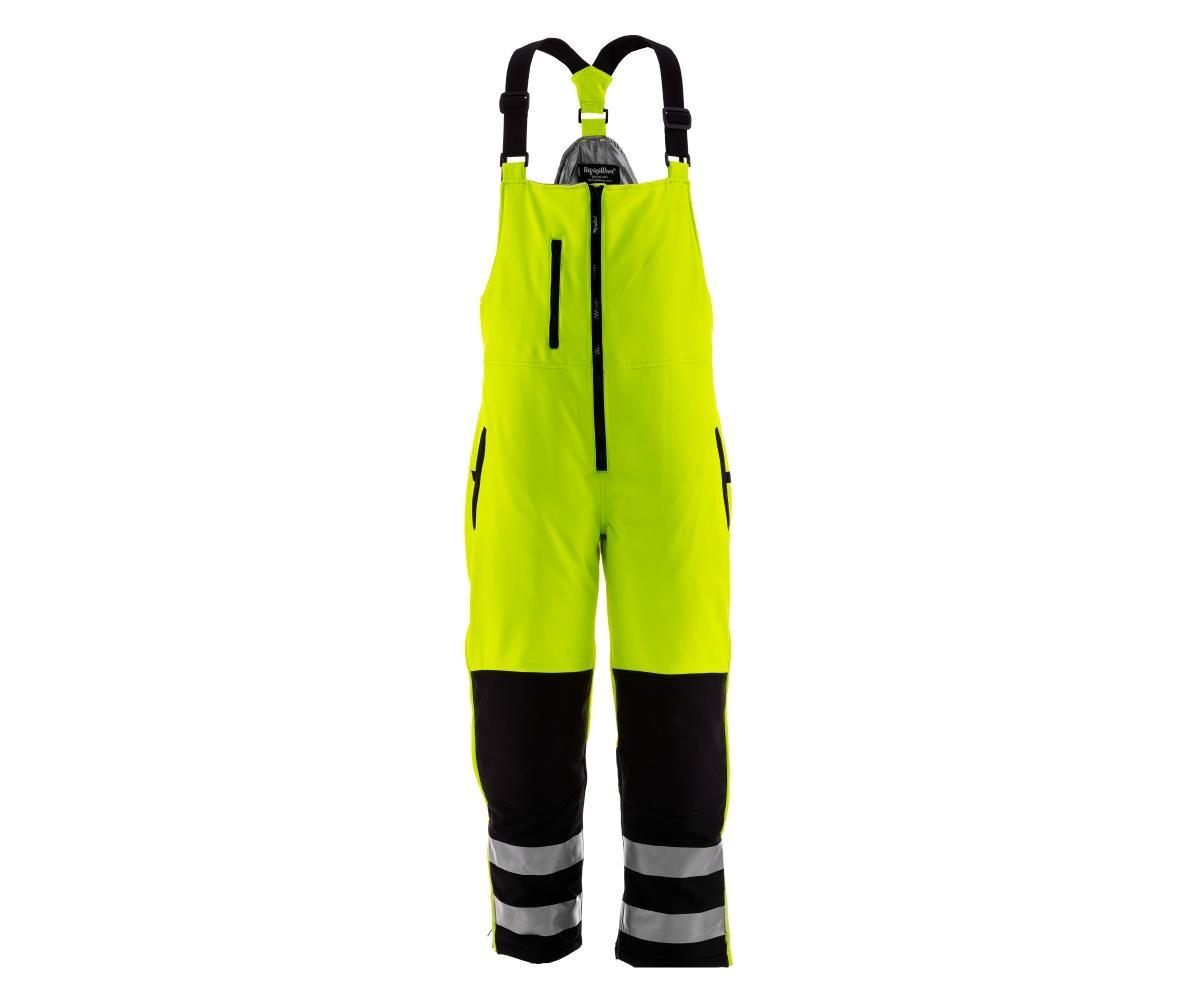 RefrigiWear Mens High Visibility Reflective Insulated Softshell High Bib Overall Product Image