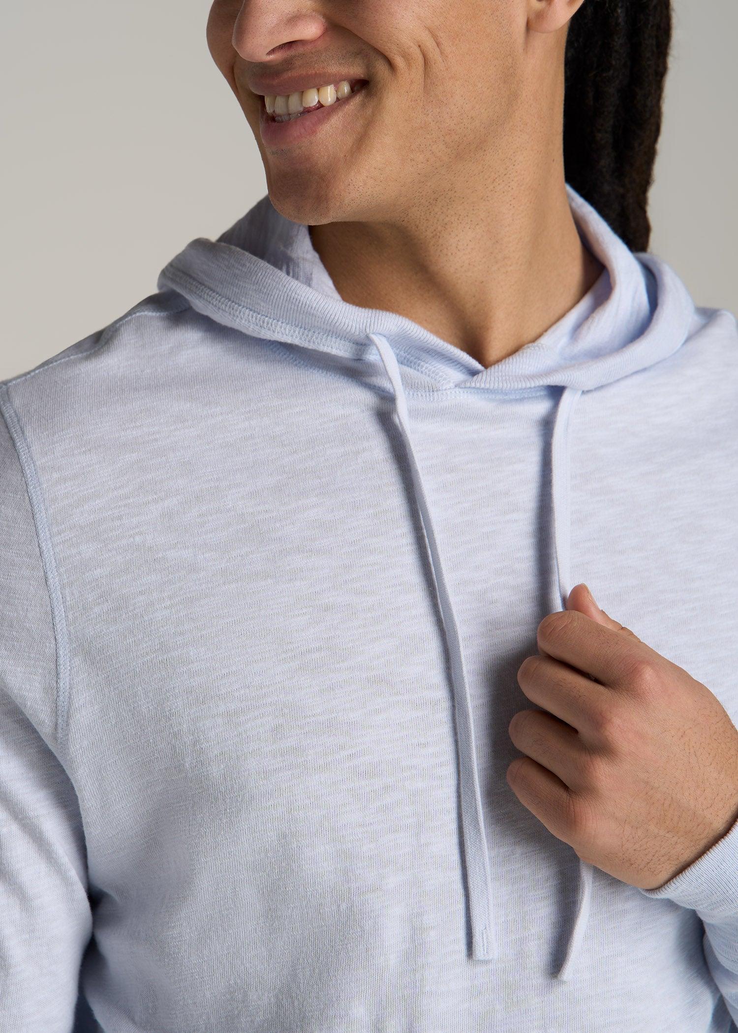 Sunwashed Slub Pullover Men's Tall Hoodie in Airy Blue Product Image