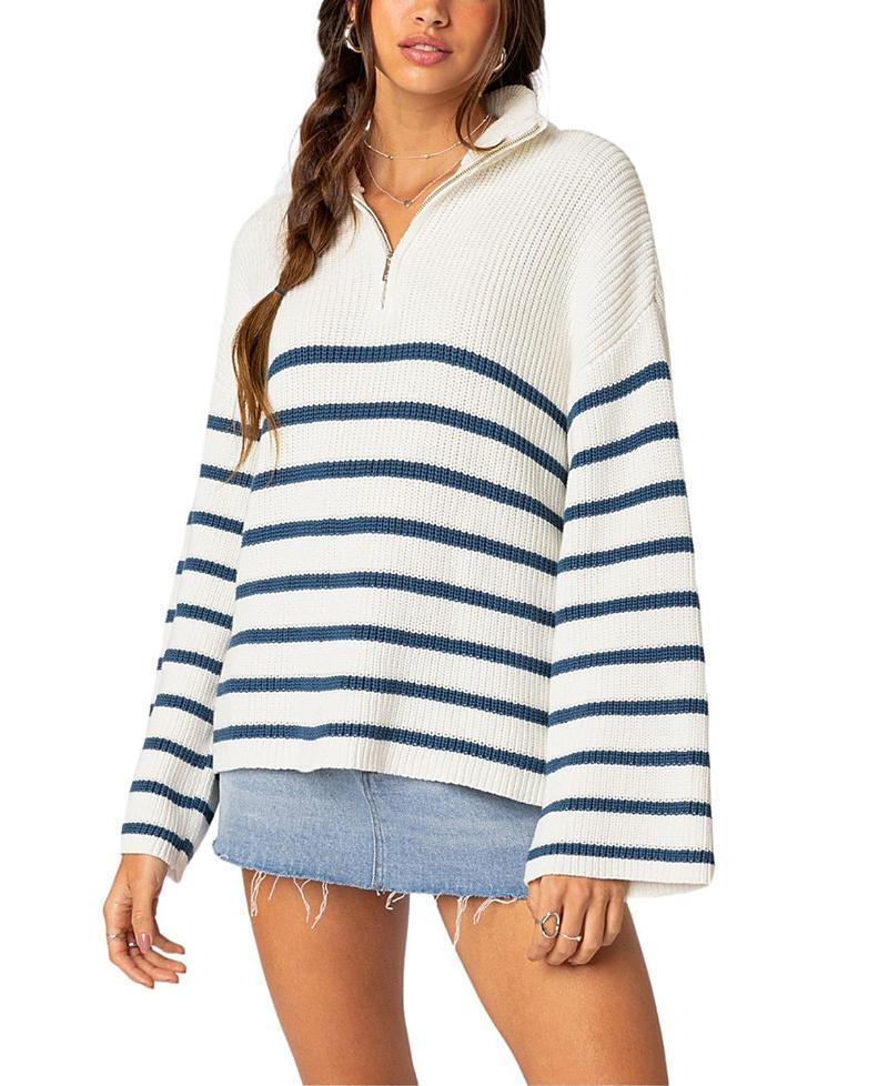 Edikted Oversized Quarter Zip Sweater Product Image