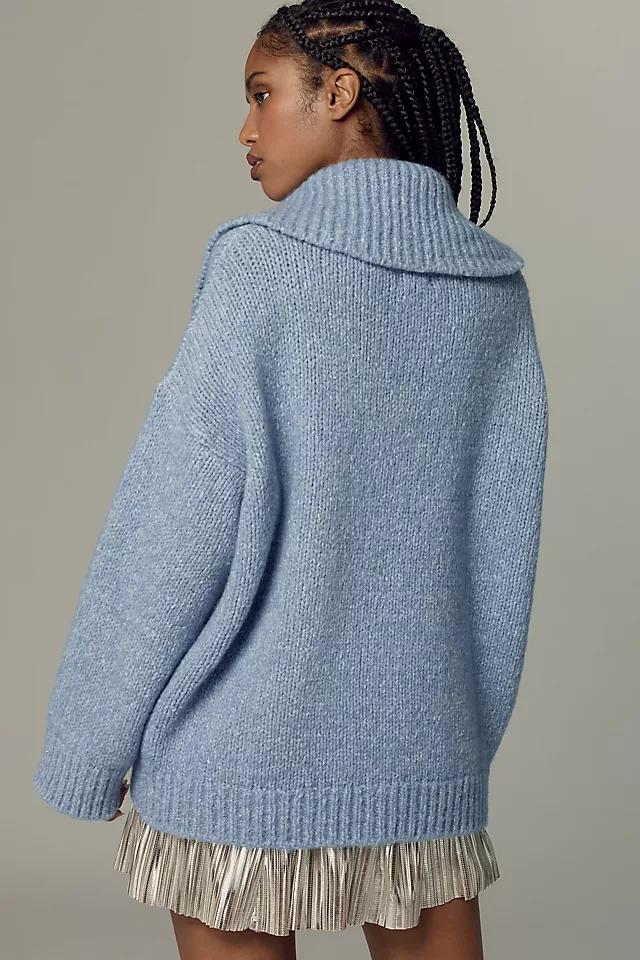 By Anthropologie Collared Pouch-Pocket Sweater Product Image