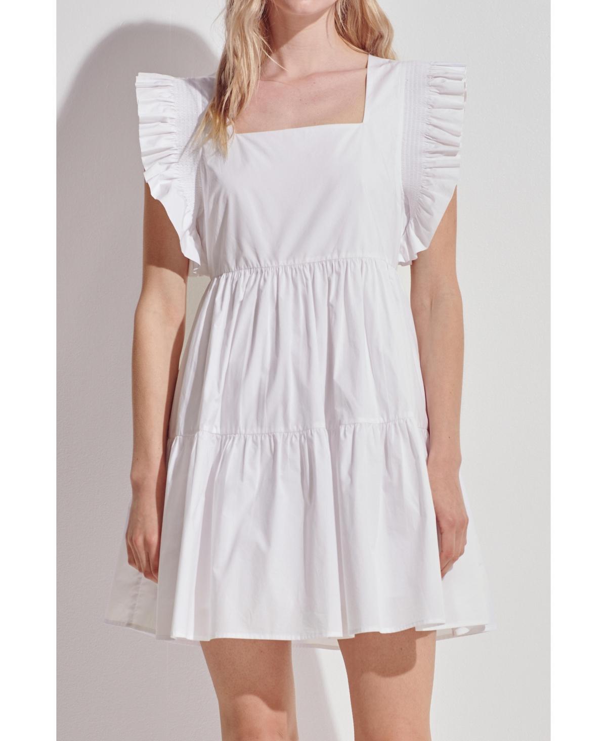 English Factory Womens Ruffled Dress with Smocking Detail product image