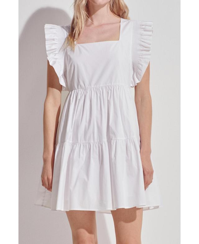 English Factory Womens Ruffled Dress with Smocking Detail Product Image