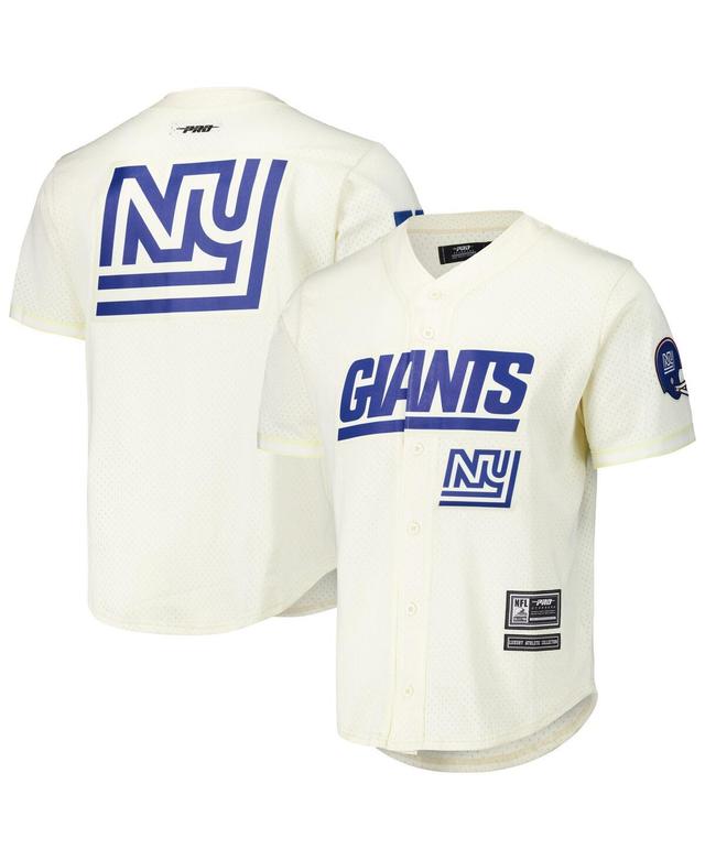 Pro Standard Mens Cream New York Giants Retro Classic Mesh Button-Up Shirt Product Image