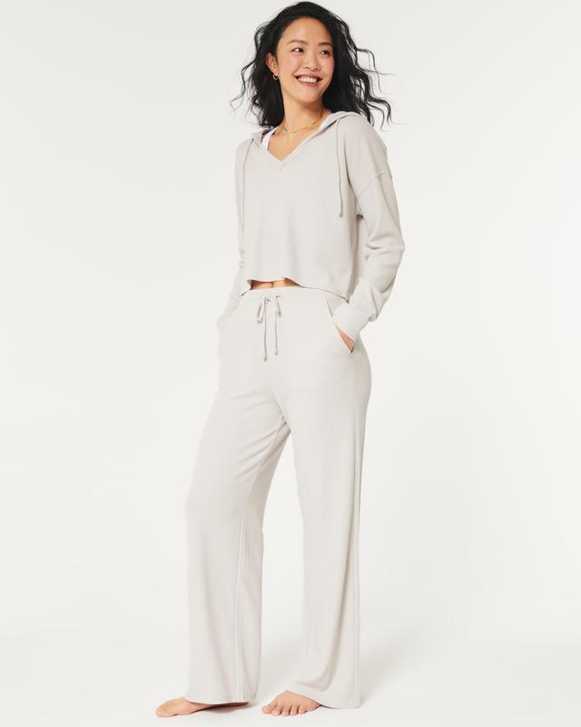 Gilly Hicks Waffle Wide-Leg Pants Product Image