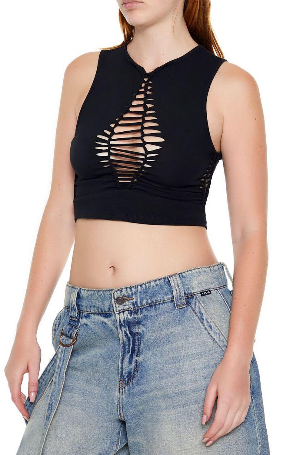 Cutout Cropped Tank Top | Forever 21 Product Image