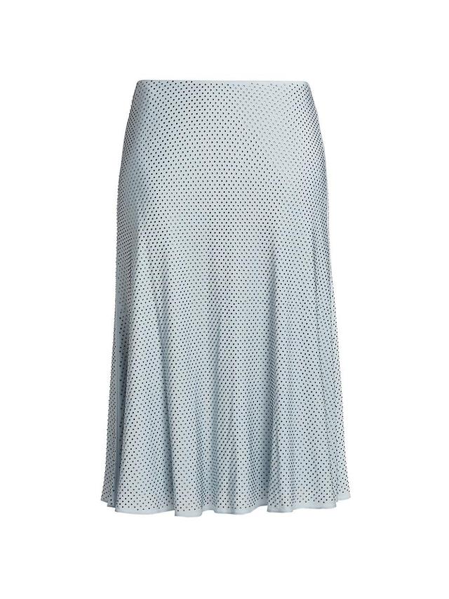 Womens Dallas Crystal-Embellished Silk-Blend Skirt Product Image