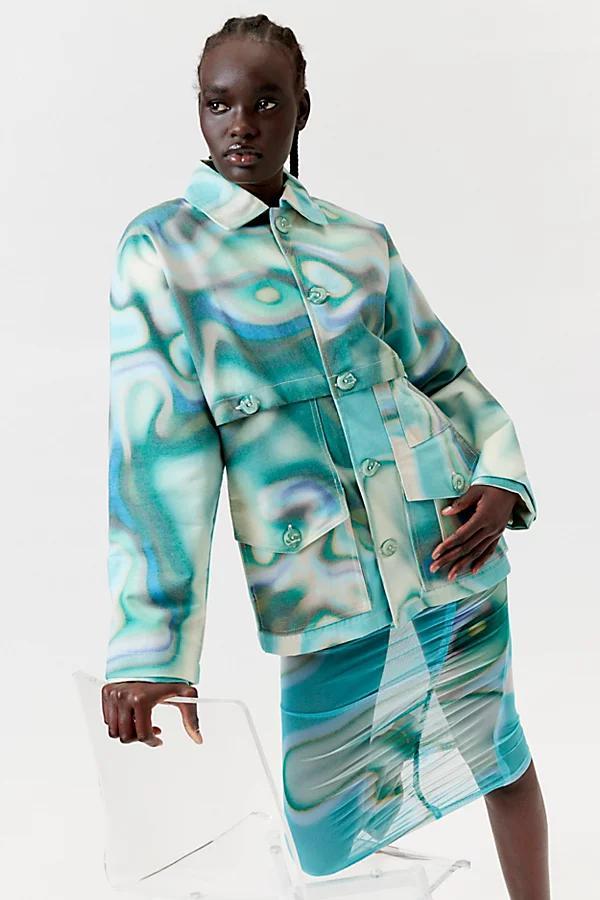 Martin Across Printed Umiko Coat Jacket Womens at Urban Outfitters Product Image