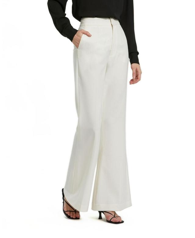 Womens Crepe Flared Trousers Product Image