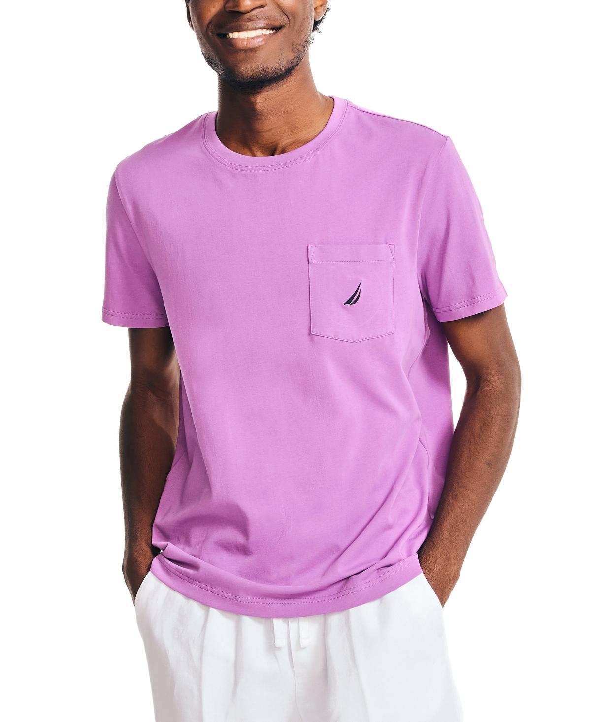 Nautica Mens Classic-Fit Solid Crew Neck Pocket T-Shirt Product Image