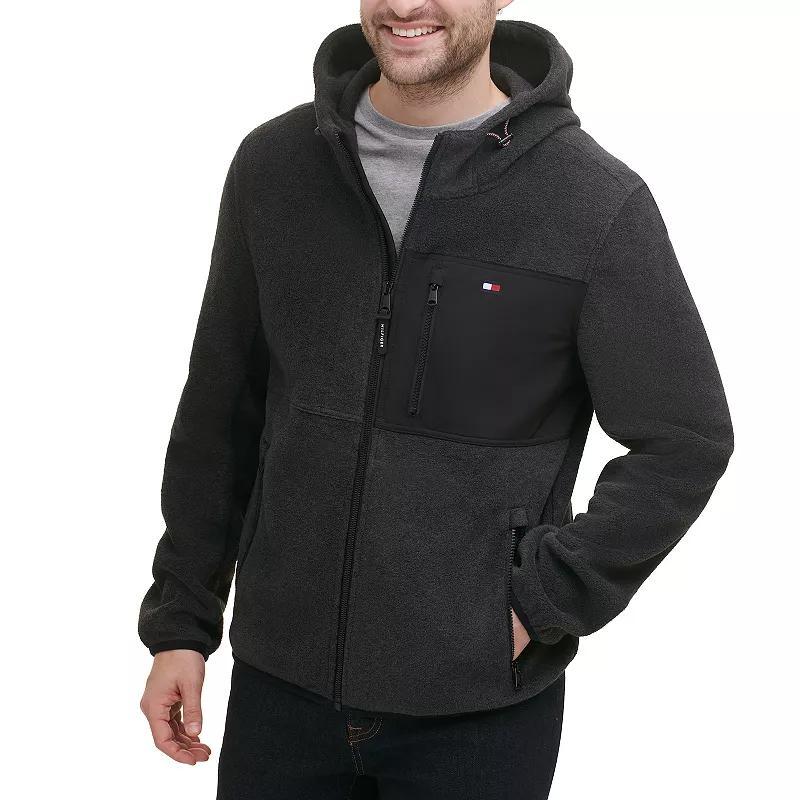 Mens Tommy Hilfiger Fleece Hooded Jacket Product Image