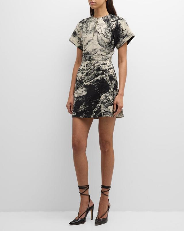 Womens Oceanscape Jacquard Minidress Product Image