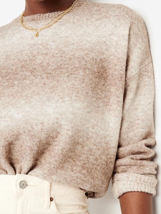 Cozy Crew-Neck Ombré Sweater Product Image