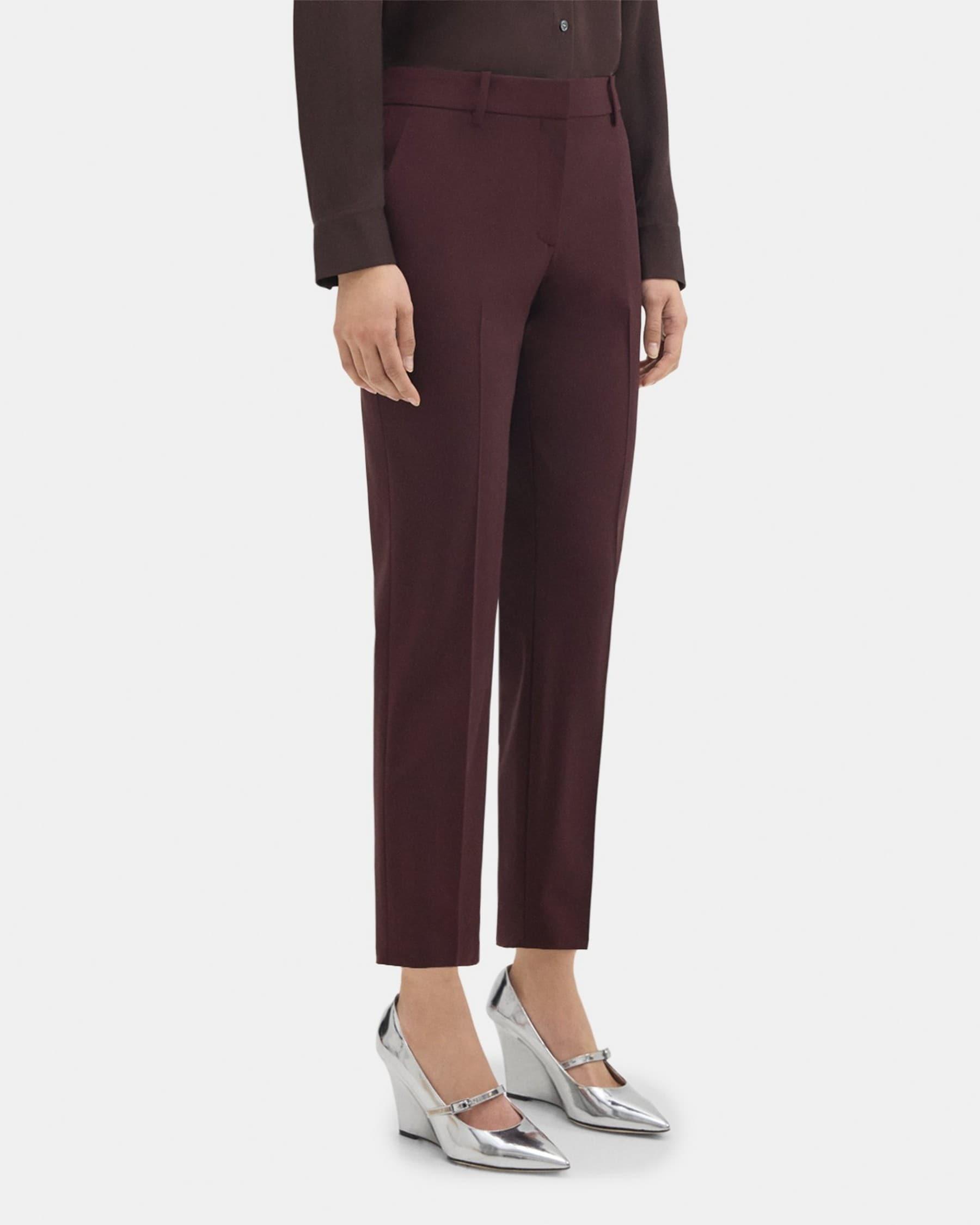 Slim Cropped Pant in Stretch Wool Product Image