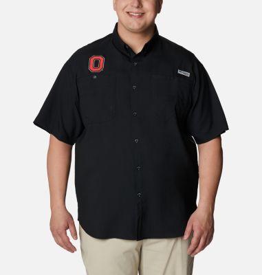 Mens Columbia Black Ohio State Buckeyes Big and Tall Tamiami Omni-Shade Button-Down Shirt Product Image