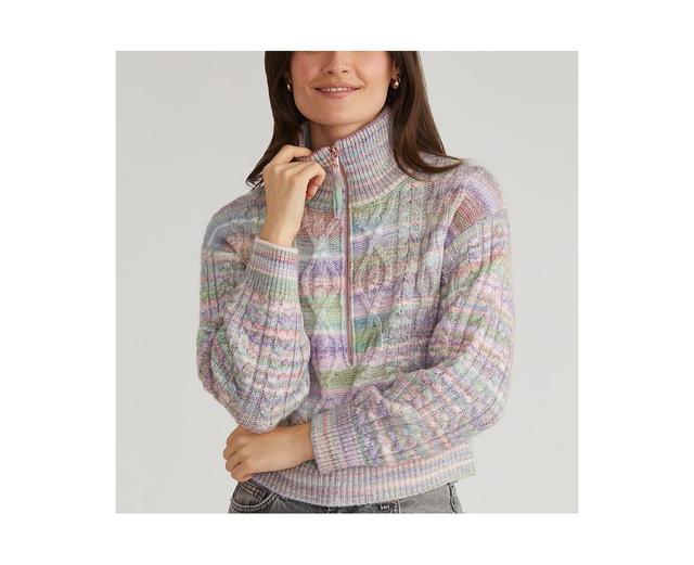 525 Womens Jackie Spacedye Zip Front Pullover Product Image