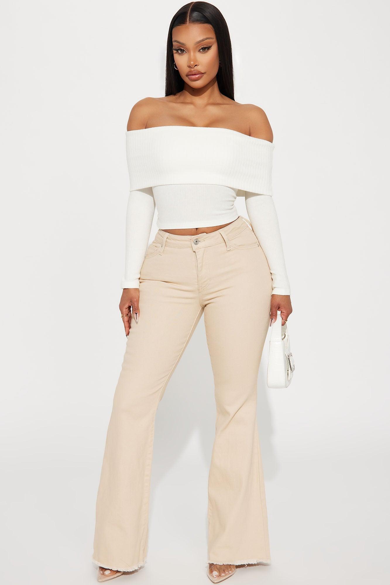 Sophia Heavy Rib Top - White Product Image