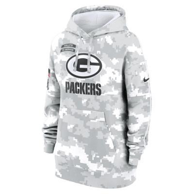 Green Bay Packers Salute to Service Primary Edge Club Women's Nike NFL Pullover Hoodie Product Image