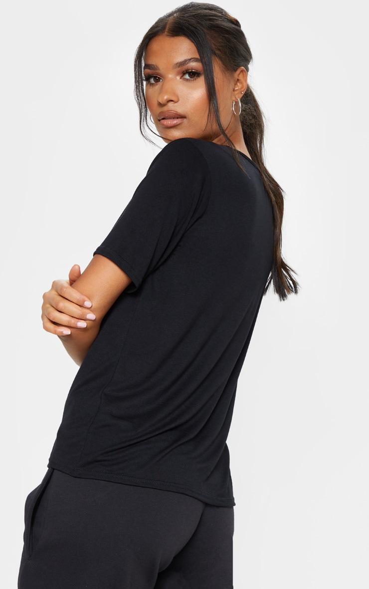 Basic Black V Neck T Shirt Product Image