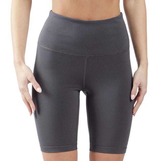 90 Degree By Reflex Women's High Waist Ribbed 9" Biker Shorts Product Image