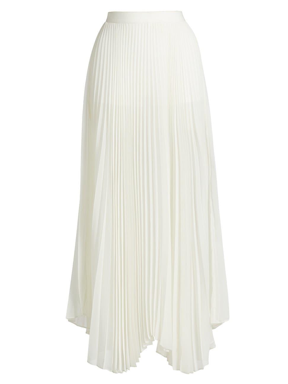 Womens Katz Pleated Georgette Maxi Skirt product image