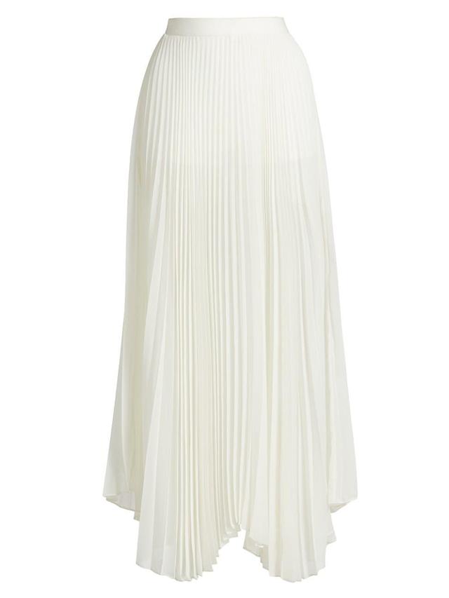 Womens Katz Pleated Georgette Maxi Skirt Product Image