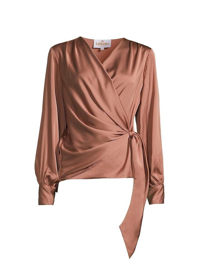 Womens Ines Satin Wrap Blouse Product Image