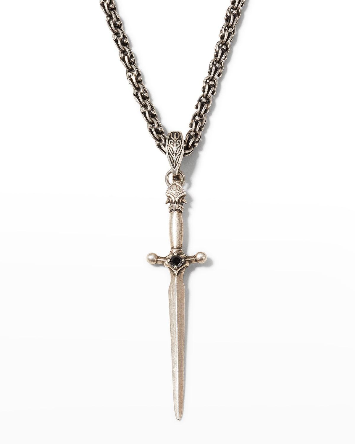 Mens Dagger Pendant Necklace Product Image