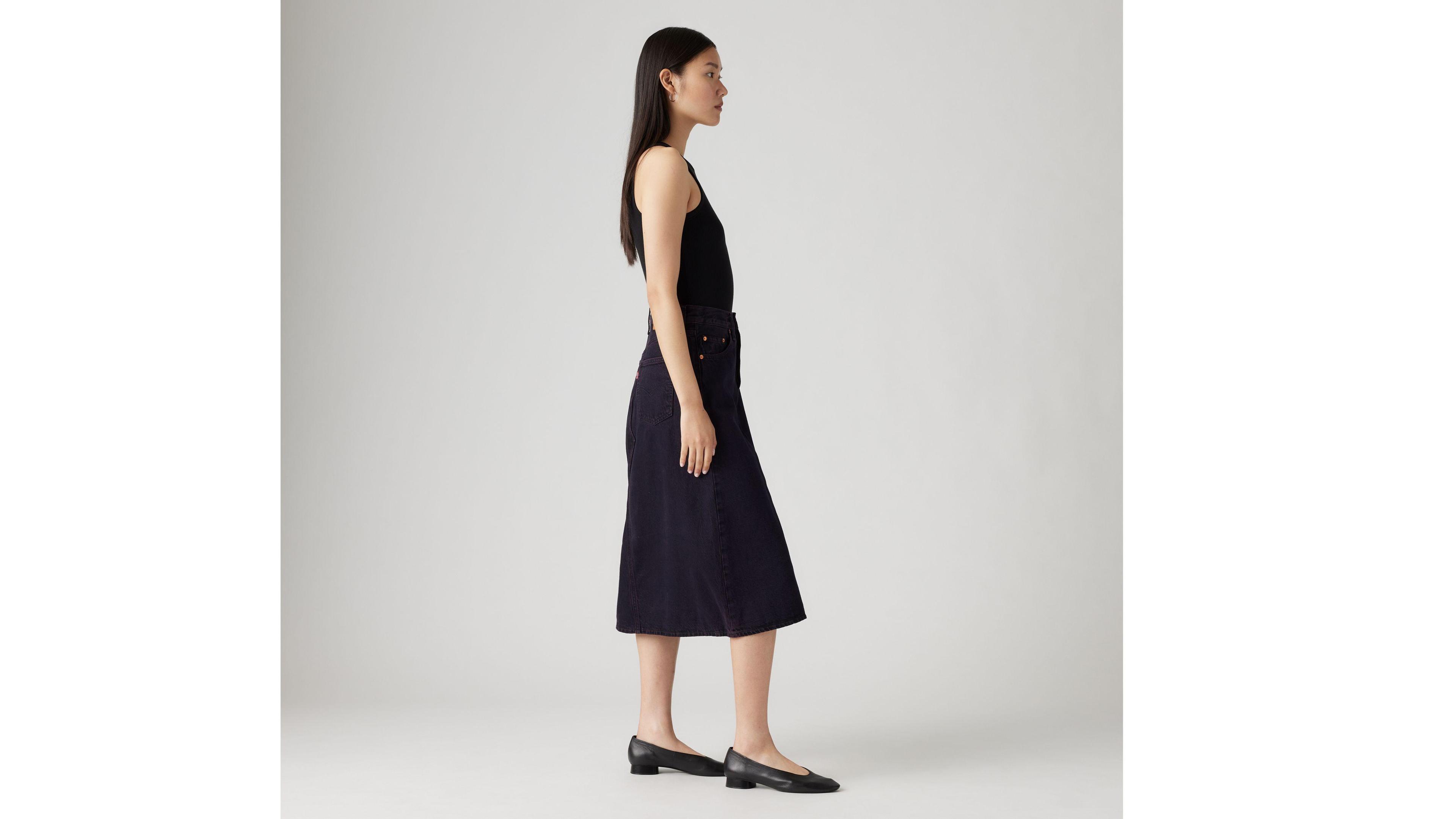 High Rise A-Line Deconstructed Skirt Product Image