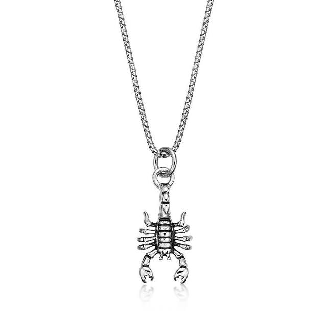 Mens LYNX Stainless Steel Scorpion Pendant Necklace Product Image