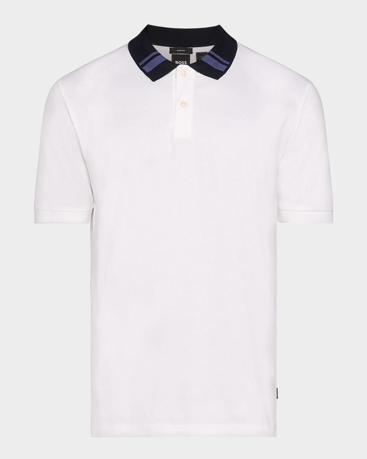 Mens Phillipson Contrast-Collar Polo Shirt Product Image