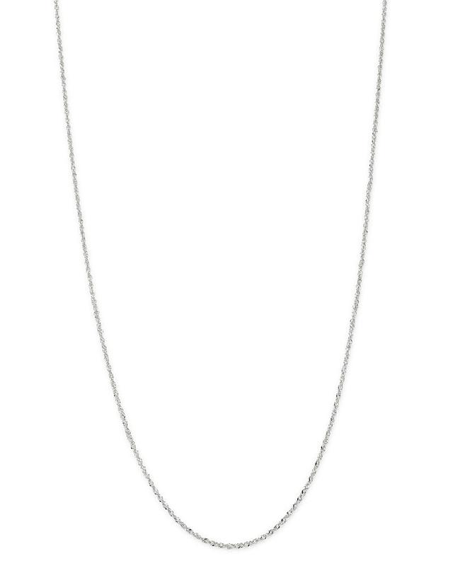 Saks Fifth Avenue Made in Italy Saks Fifth Avenue Women's 14K White Gold Solid Perfectina Chain Necklace  - female - Size: one-size Product Image