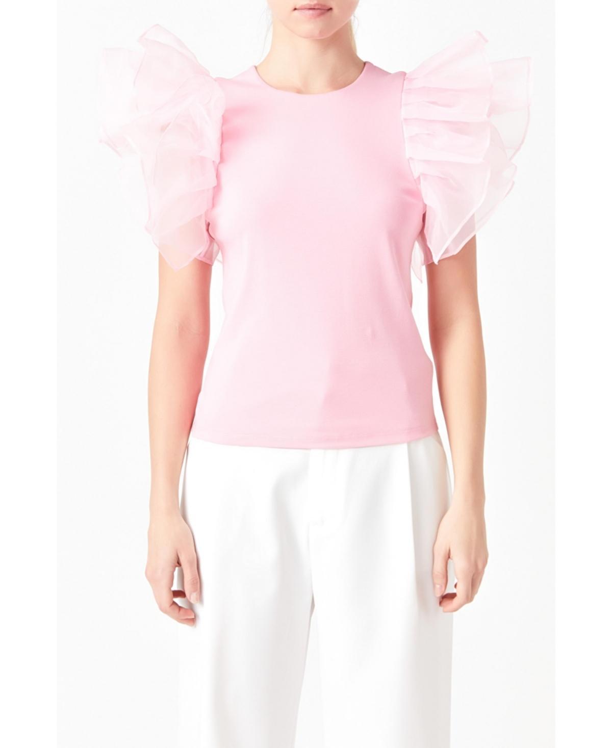 Womens Ruffle Top Product Image