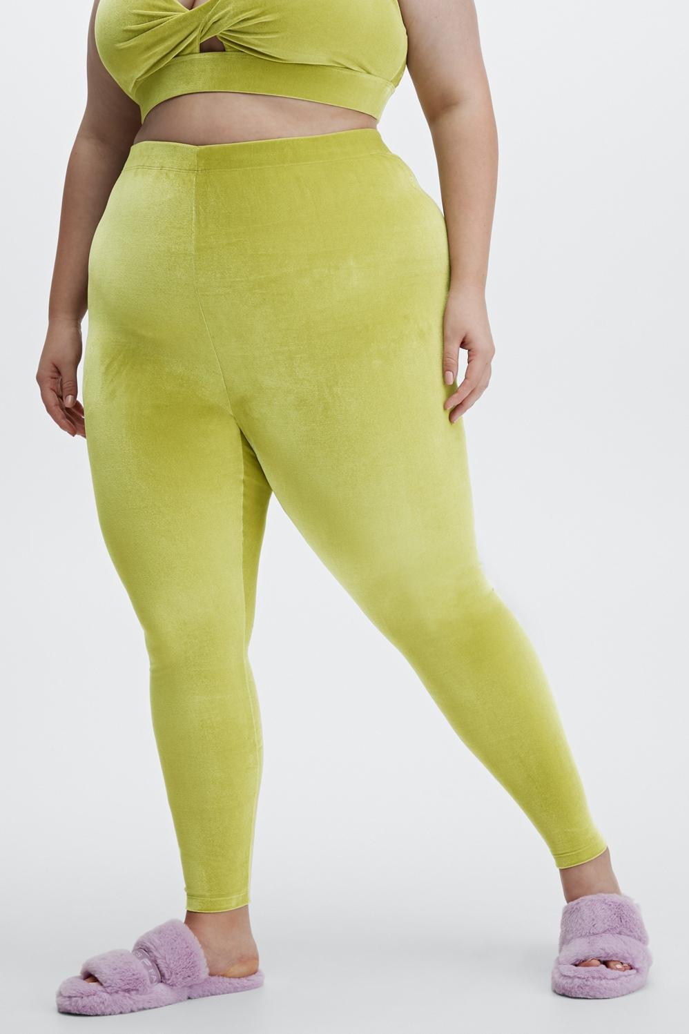 Fabletics Emma Velour Legging Womens green plus Size 4X Product Image