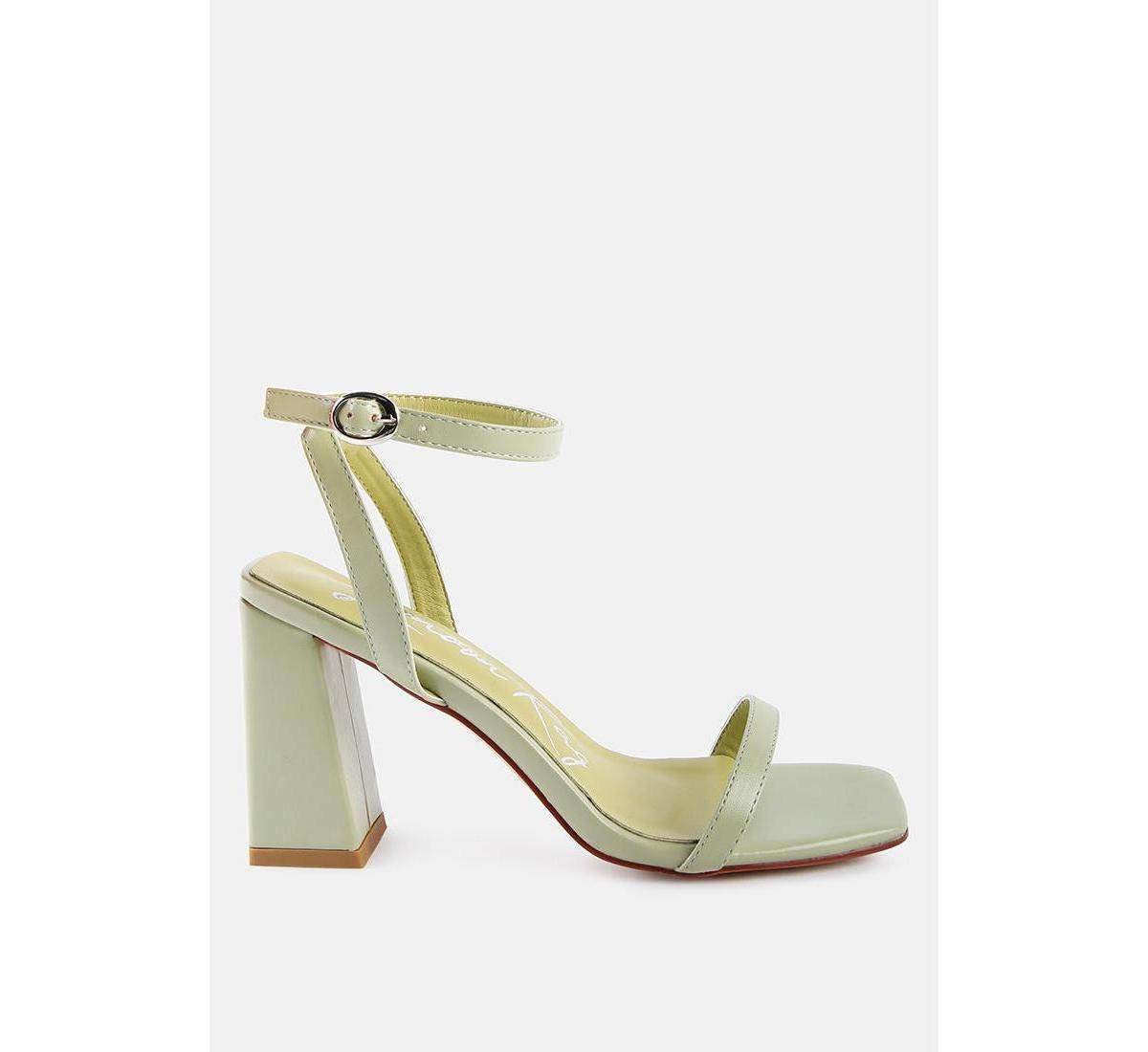 Womens Moon cut Ankle Strap Block Heel Sandals Product Image