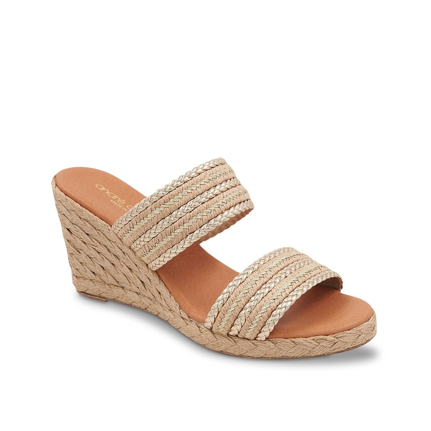 Andre Assous Nolita Raffia Espadrille Wedge Sandals Product Image