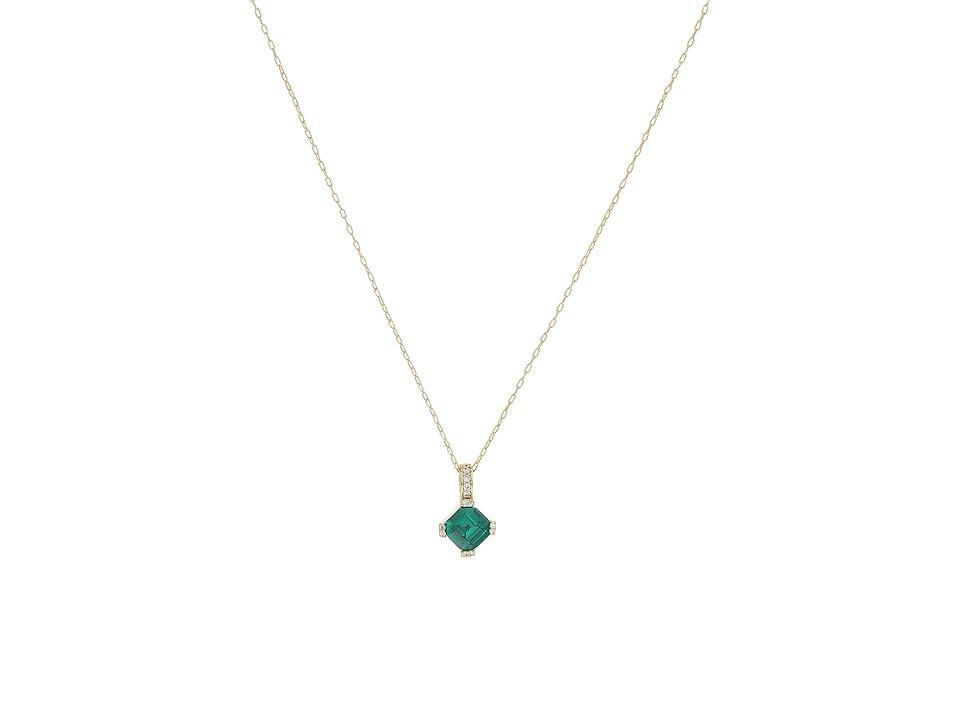 Kate Spade New York Dazzle Mini Pendant Necklace (Green/Gold) Necklace Product Image