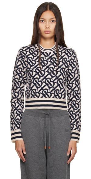 Burberry Black & White Monogram Sweater Product Image