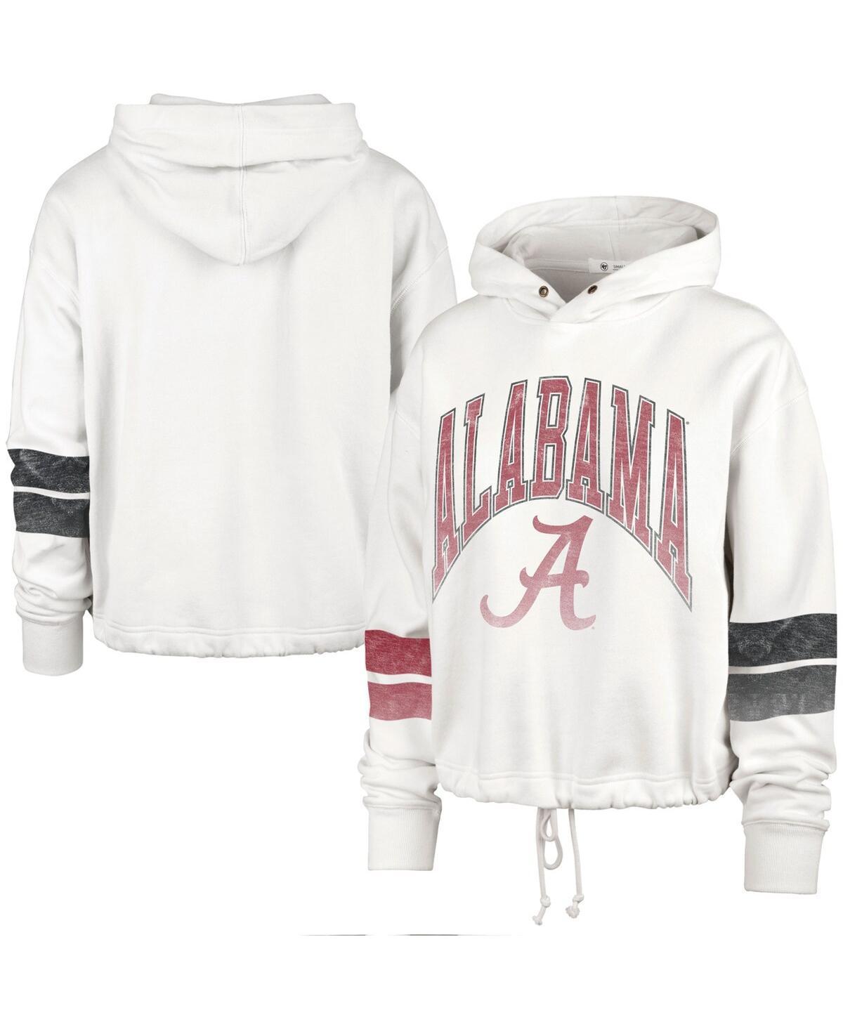 Womens 47 Cream Alabama Crimson Tide Harper Adjustable Cropped Pullover Hoodie Product Image