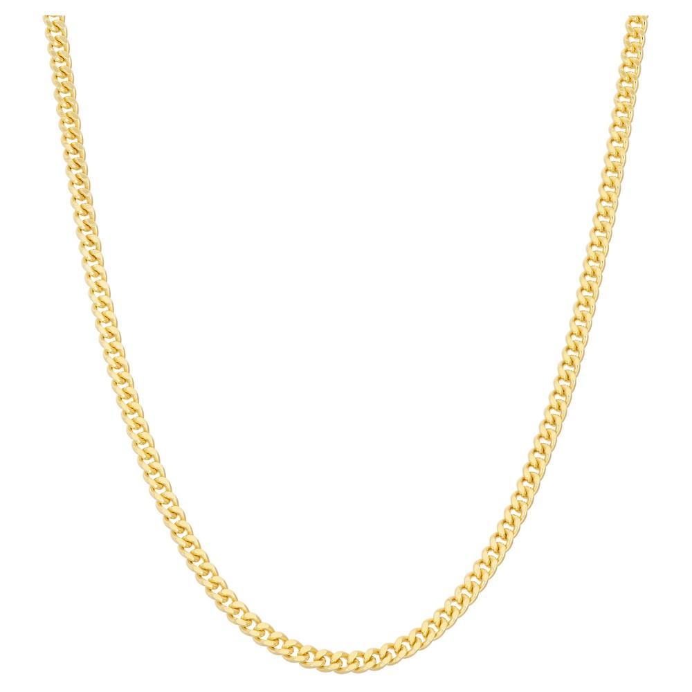 Jordan Blue 14k Gold Over Silver Adjustable Curb Chain Necklace, Womens Yellow Product Image