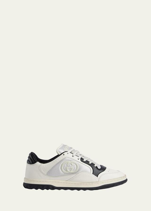 Mens Mac 80 Embroidered GG Leather Low Top Sneakers Product Image