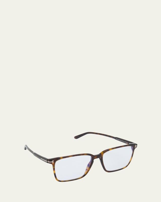 Mens Acetate Rectangle Blue Light-Blocking Glasses Product Image