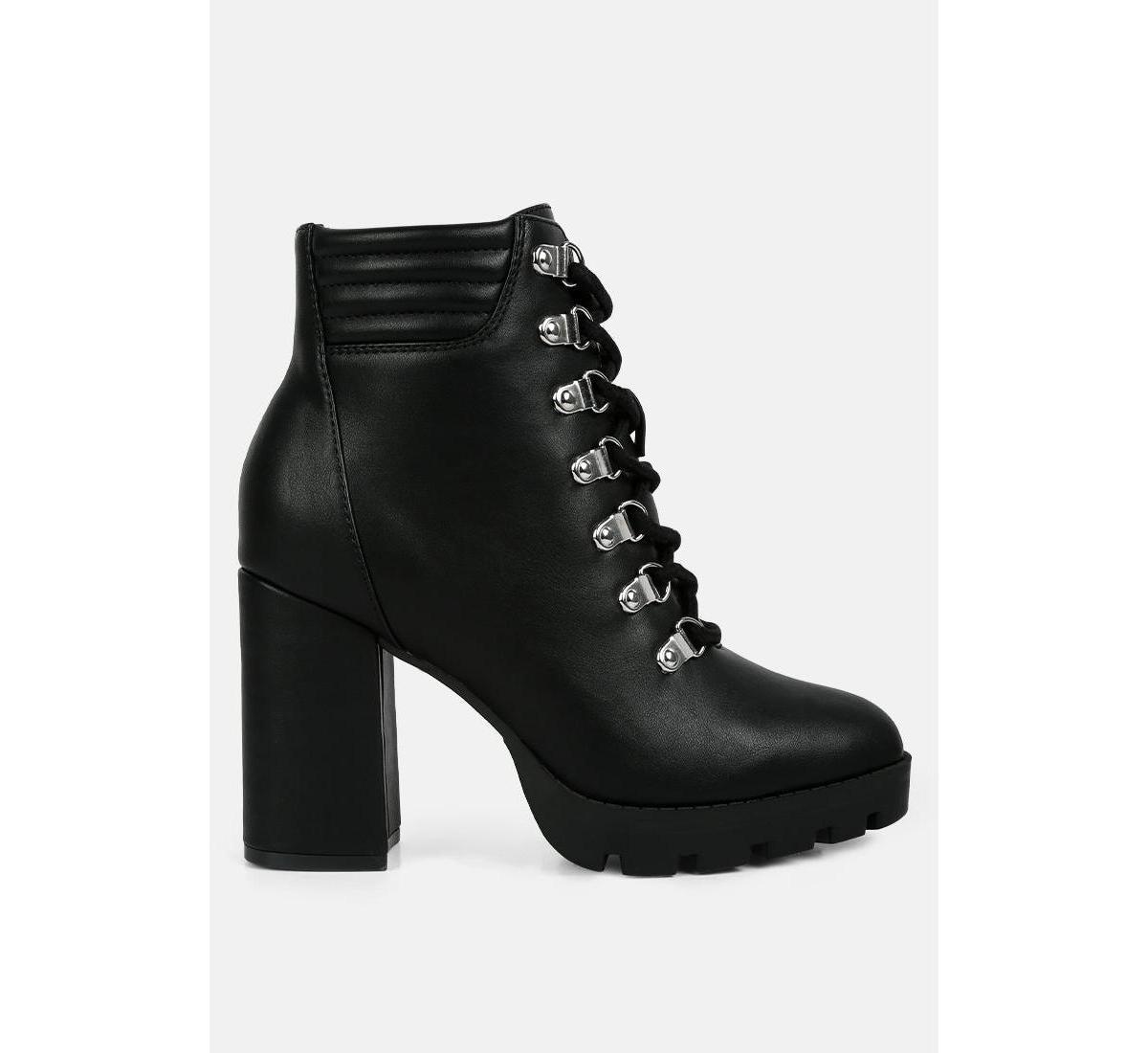 London Rag Hamiltons Womens Heeled Ankle Boots Black Product Image